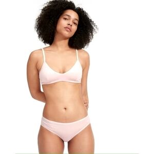 Everlane Bra Women Pink Square Neck Tank Cotton Bralette Active Supima NEW